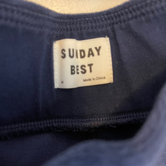 Blue velvet two piece leggings and turtleneck Sunday best - Picture 4 of 6